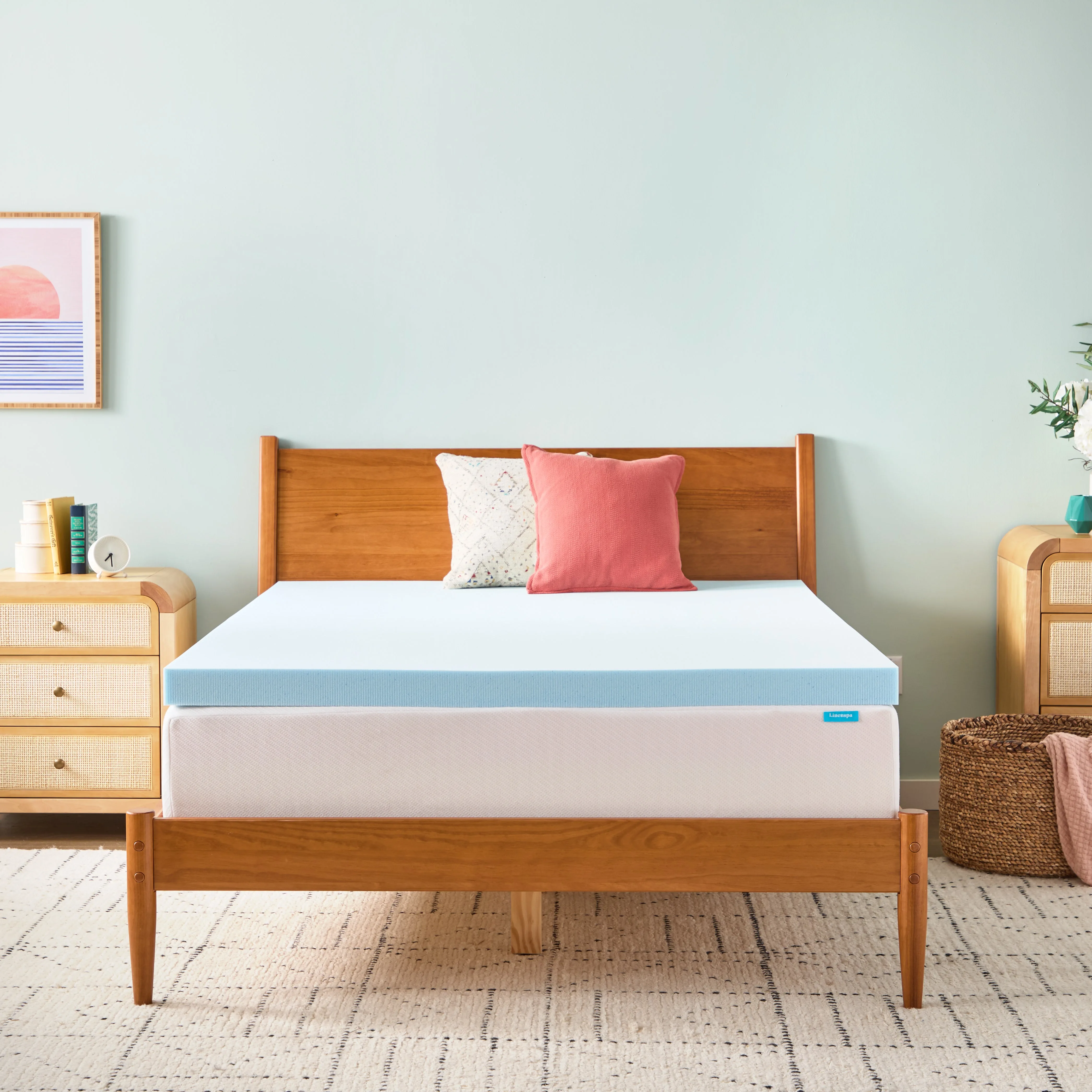 Linenspa 3 Inch Gel Memory Foam Mattress Topper (Queen)